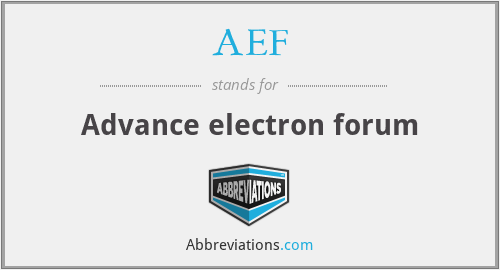 AEF - Advance electron forum