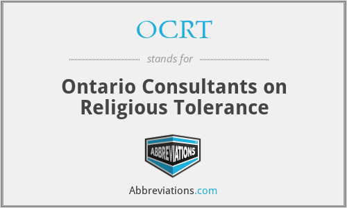 OCRT - Ontario Consultants on Religious Tolerance