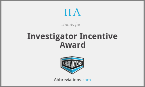IIA - Investigator Incentive Award