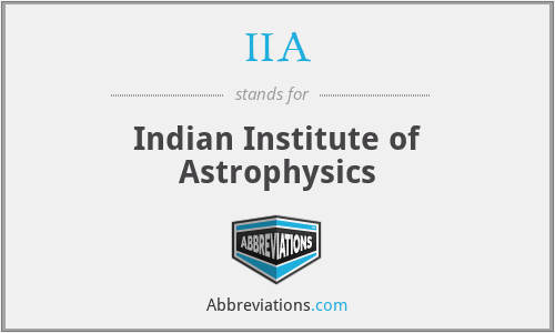 IIA - Indian Institute of Astrophysics