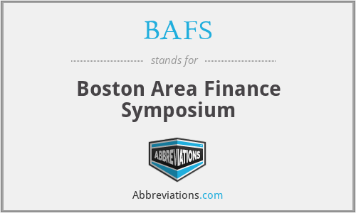 BAFS - Boston Area Finance Symposium