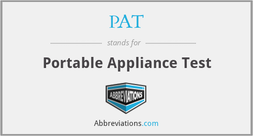 PAT - Portable Appliance Test