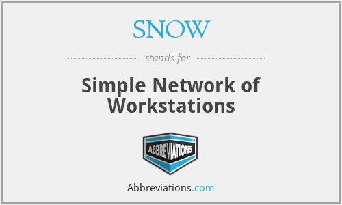 SNOW - Simple Network of Workstations