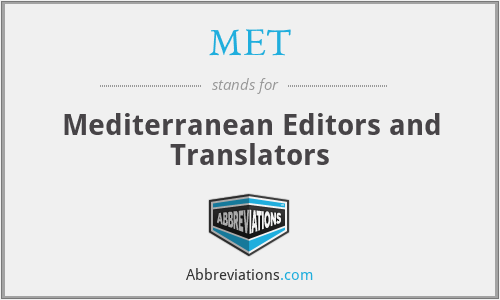 MET - Mediterranean Editors and Translators