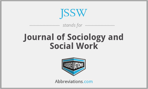 JSSW - Journal of Sociology and Social Work
