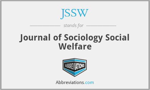 JSSW - Journal of Sociology Social Welfare