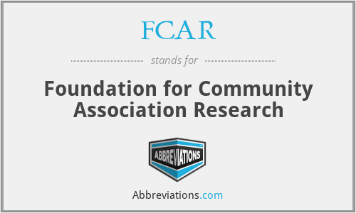 FCAR - Foundation for Community Association Research