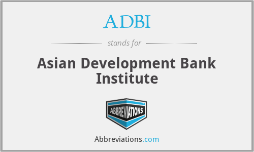 ADBI - Asian Development Bank Institute