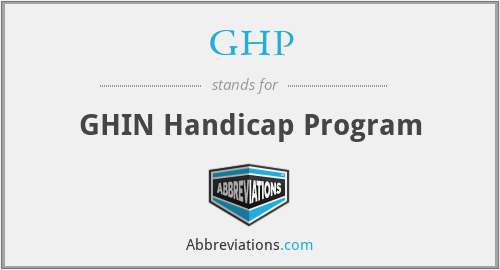 GHP - GHIN Handicap Program