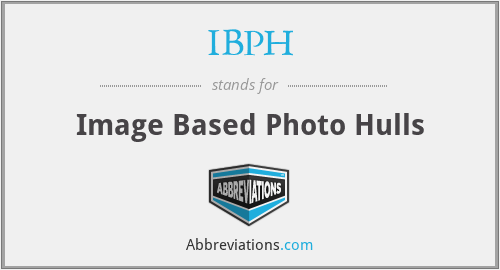 IBPH - Image Based Photo Hulls