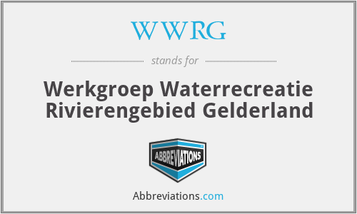 WWRG - Werkgroep Waterrecreatie Rivierengebied Gelderland