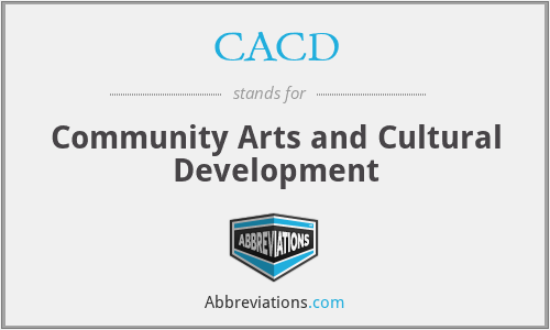 CACD - Community Arts and Cultural Development