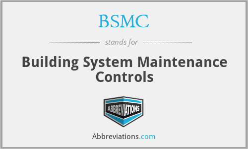 BSMC - Building System Maintenance Controls