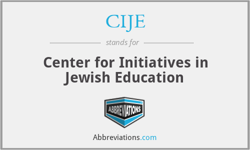 CIJE - Center for Initiatives in Jewish Education