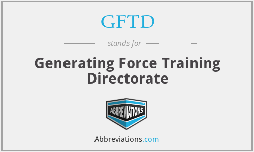 GFTD - Generating Force Training Directorate