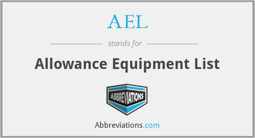 AEL - Allowance Equipment List