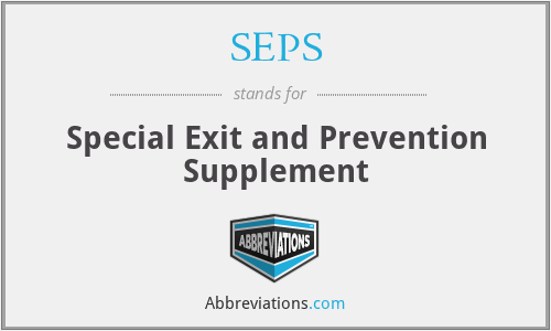 SEPS - Special Exit and Prevention Supplement