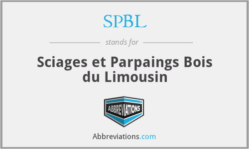 SPBL - Sciages et Parpaings Bois du Limousin