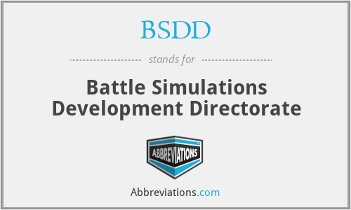 BSDD - Battle Simulations Development Directorate