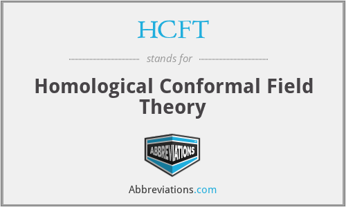 HCFT - Homological Conformal Field Theory