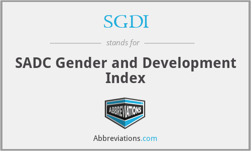 SGDI - SADC Gender and Development Index