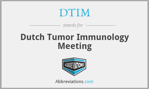 DTIM - Dutch Tumor Immunology Meeting