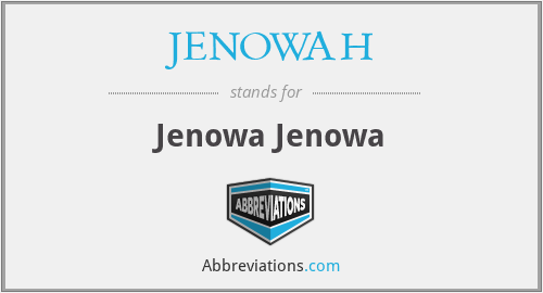 JENOWAH - Jenowa Jenowa