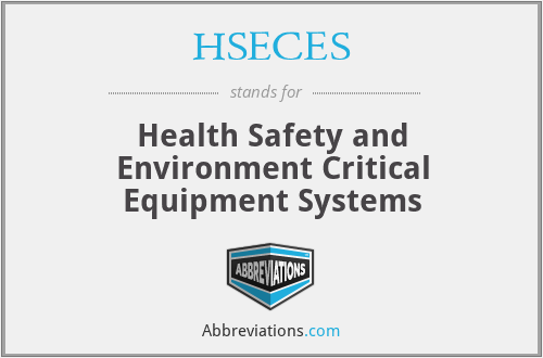 HSECES - Health Safety and Environment Critical Equipment Systems