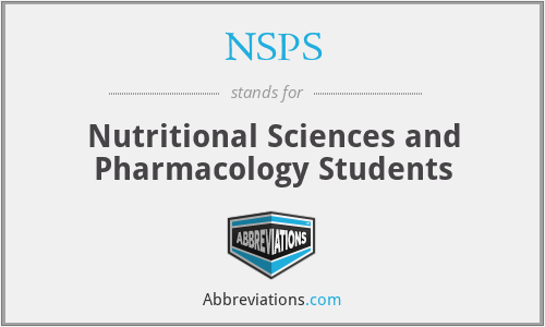 NSPS - Nutritional Sciences and Pharmacology Students
