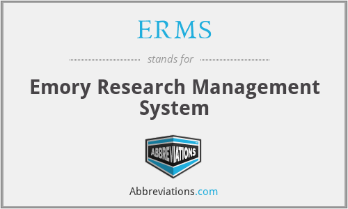 ERMS - Emory Research Management System