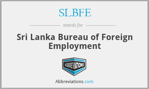 SLBFE - Sri Lanka Bureau of Foreign Employment