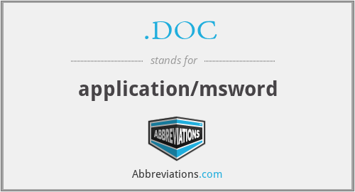 .DOC - application/msword