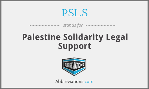PSLS - Palestine Solidarity Legal Support