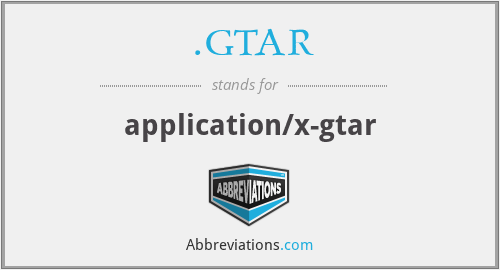 .GTAR - application/x-gtar
