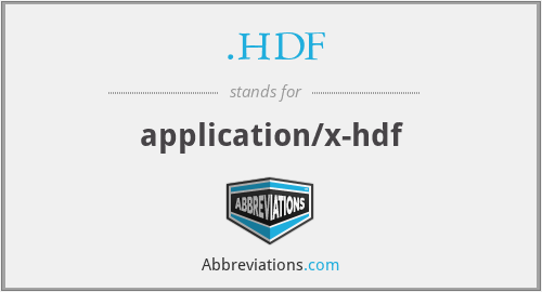 .HDF - application/x-hdf