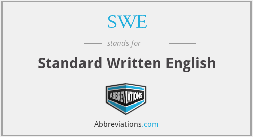 SWE - Standard Written English