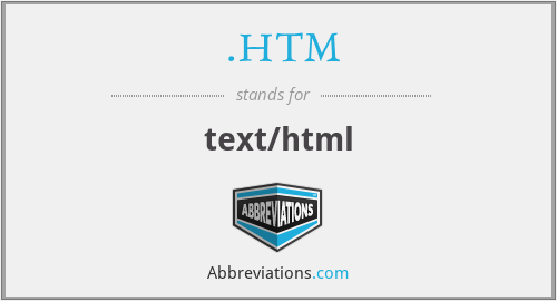.HTM - text/html