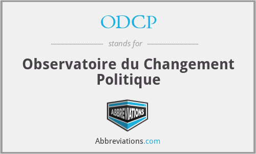 ODCP - Observatoire du Changement Politique