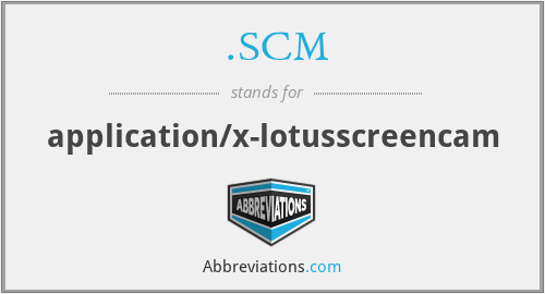.SCM - application/x-lotusscreencam