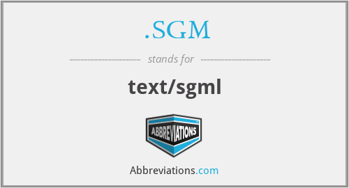 .SGM - text/sgml