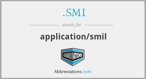 .SMI - application/smil