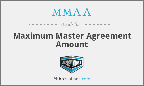 MMAA - Maximum Master Agreement Amount