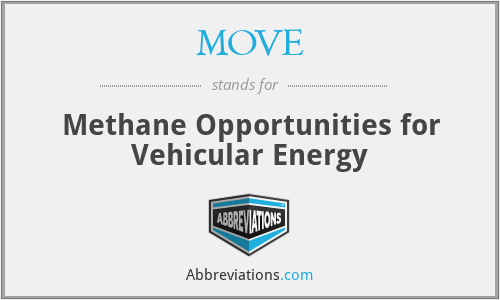 MOVE - Methane Opportunities for Vehicular Energy