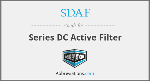 SDAF - Series DC Active Filter