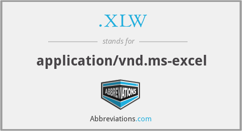 .XLW - application/vnd.ms-excel