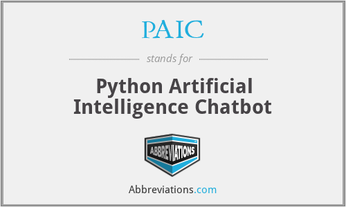 PAIC - Python Artificial Intelligence Chatbot