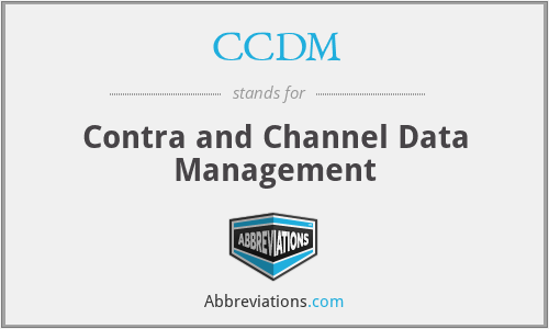 CCDM - Contra and Channel Data Management