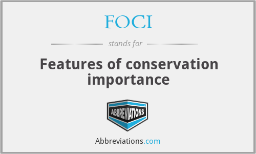 FOCI - Features of conservation importance