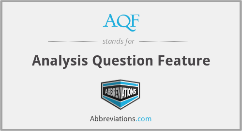 AQF - Analysis Question Feature