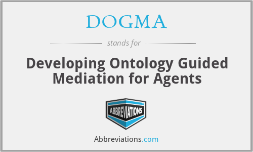 DOGMA - Developing Ontology Guided Mediation for Agents